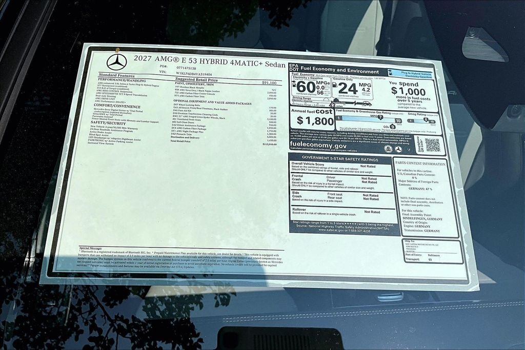 New 2027 Obsidian Black Metallic Mercedes-Benz E 53 AMG® image 14