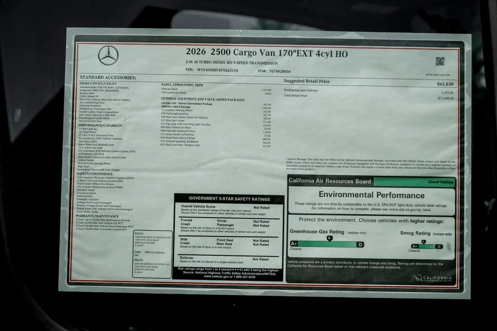 New 2026 Jet Black Mercedes-Benz Cargo 170 WB image 20