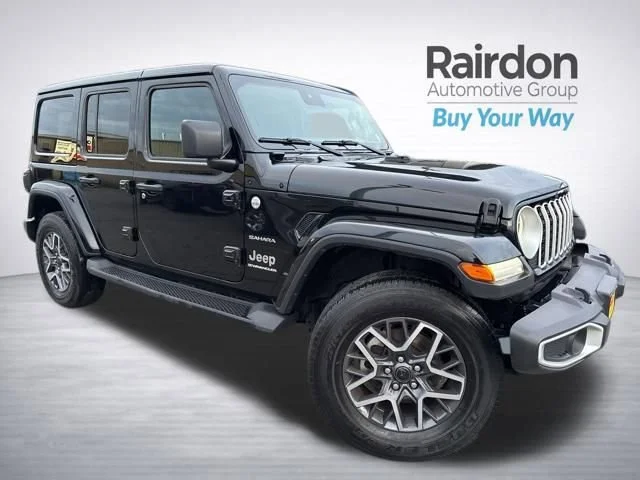 Used 2024 Black Clearcoat Jeep Sahara image 1