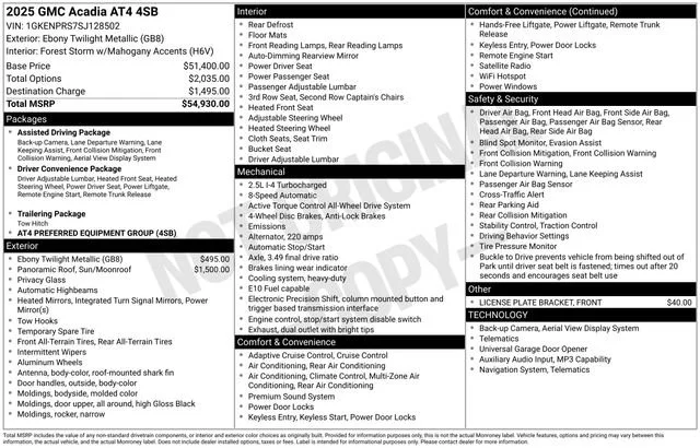 Used 2025 Ebony Twilight Metallic GMC AT4 image 5