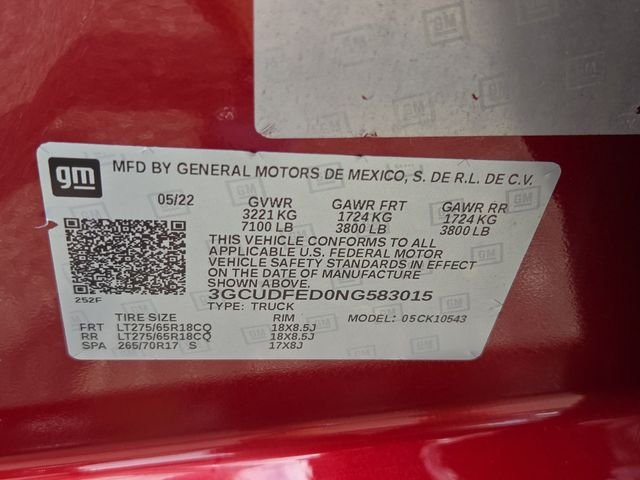 Used 2022 Cherry Red Chevrolet LT Trail Boss image 6