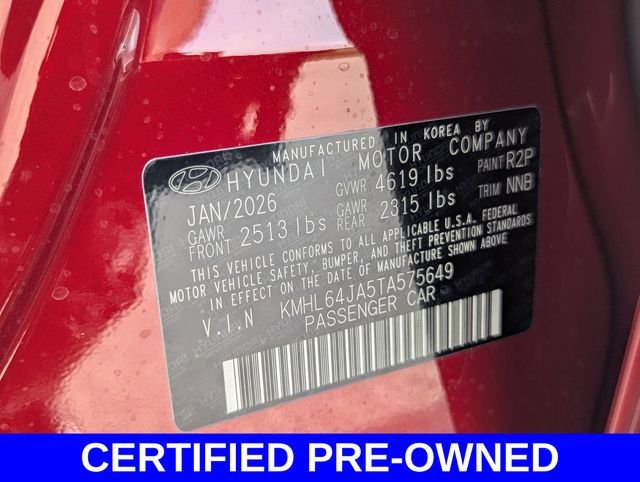 Certified Used 2026 Red Hyundai SEL Sport image 31