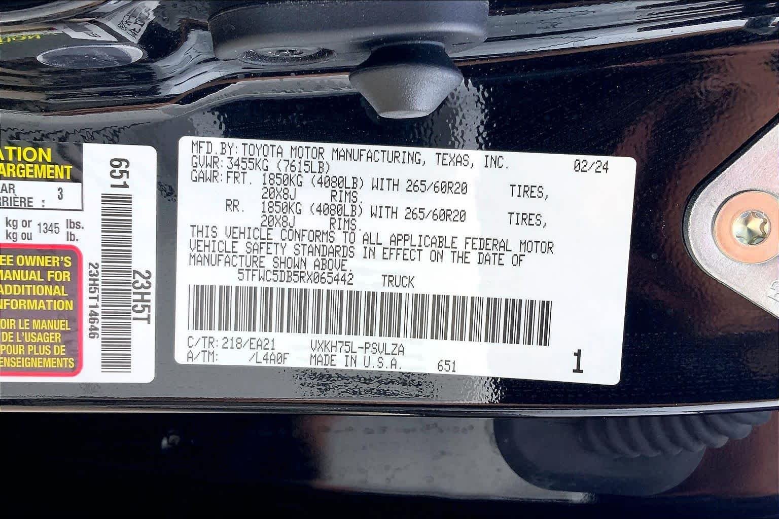 Used 2024 Midnight Black Metallic Toyota Limited Hybrid image 36