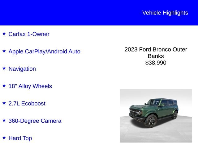 Used 2023 Eruption Green Metallic Ford Outer Banks image 2