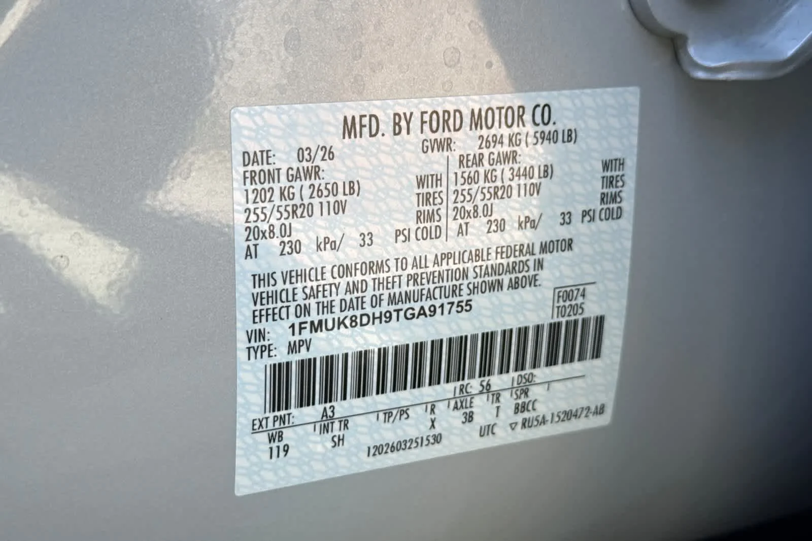 Certified Used 2026 Space White Metallic Ford Active w/200A Pkg image 30