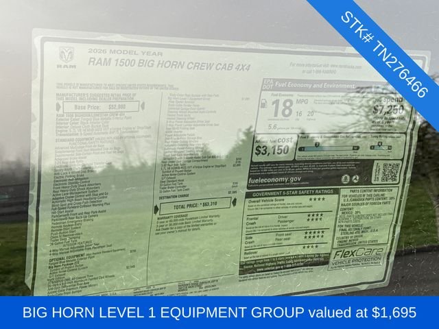 New 2026 Forged Blue Metallic Exterior Paint RAM Big Horn/Lone Star image 5