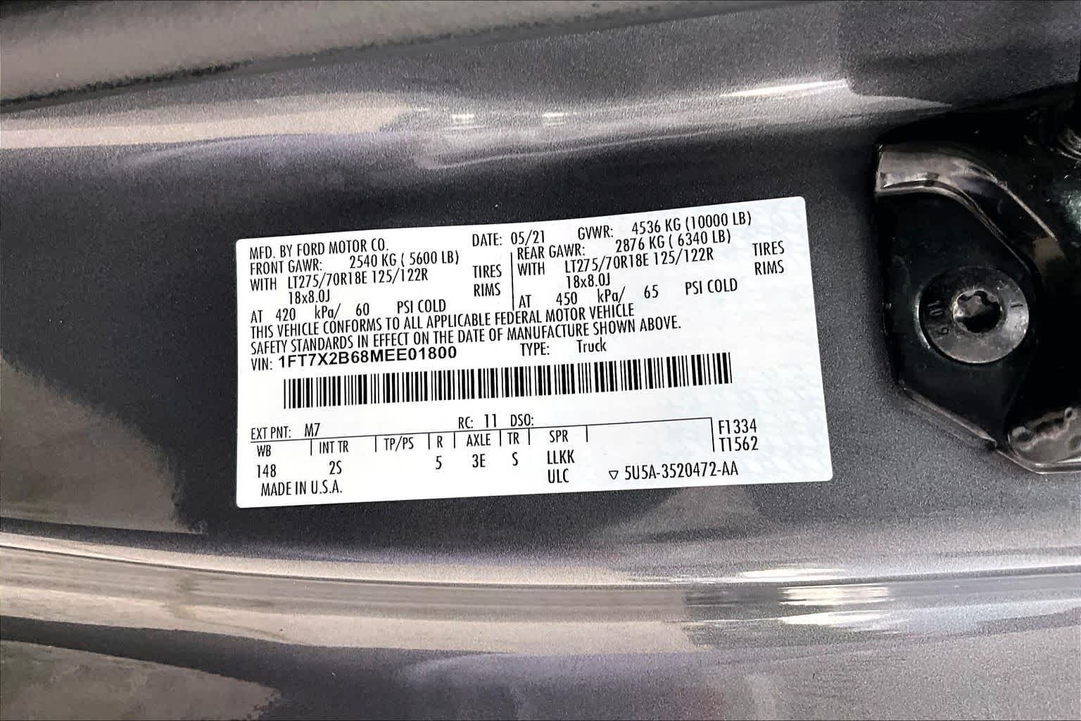 Certified Used 2021 Carbonized Gray Metallic Ford XLT image 34