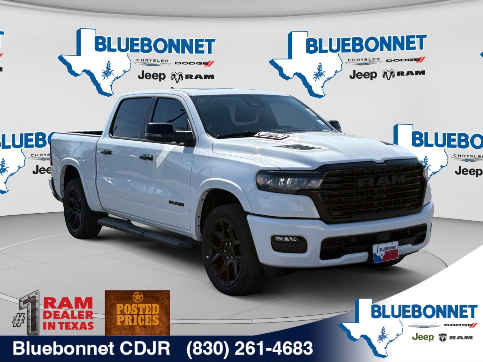 New 2026 Bright White Clear-Coat Exterior Paint RAM Laramie image 3