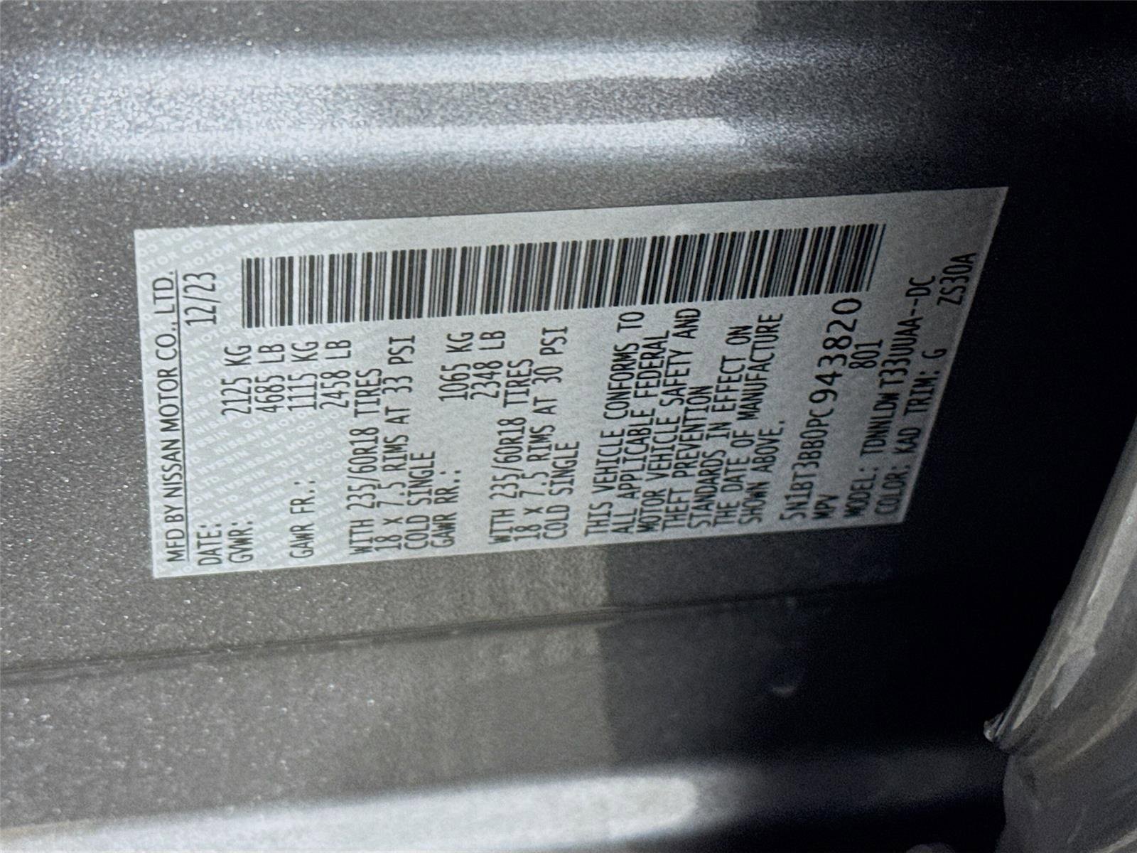 Used 2023 Gun Metallic Nissan SV image 32