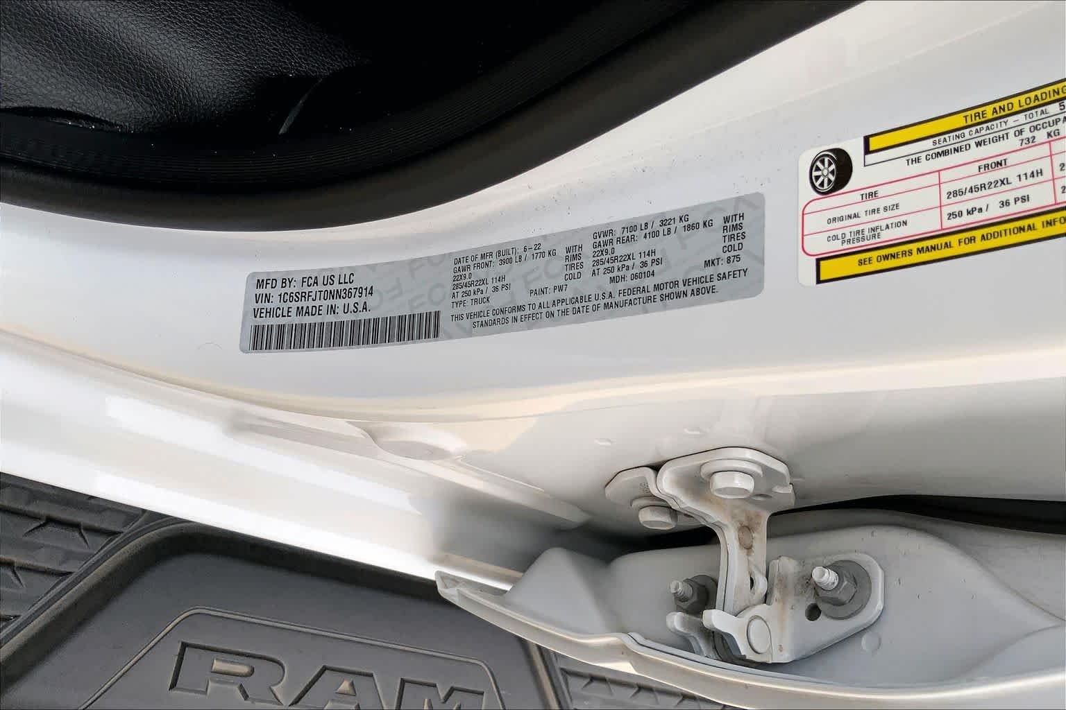 Used 2022 Bright White Clearcoat Ram Laramie image 34