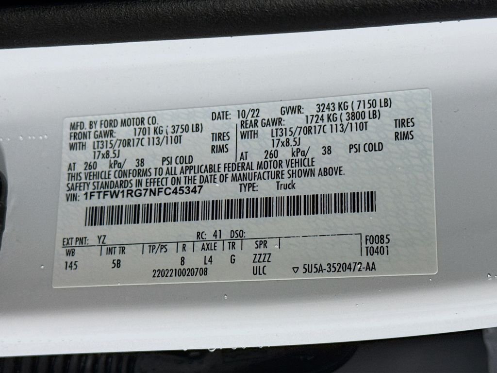 Used 2022 Oxford White Ford Raptor image 33