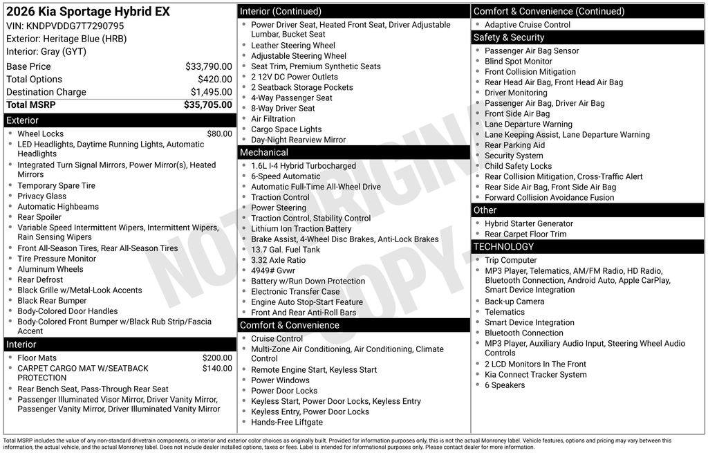 Used 2026 Blue Kia EX image 24