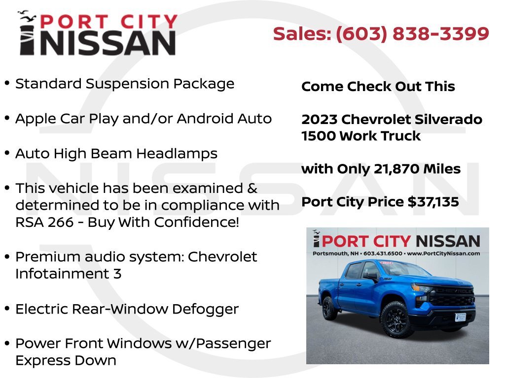 Used 2023 Glacier Blue Metallic Chevrolet z71 w/5.3l v8 image 38