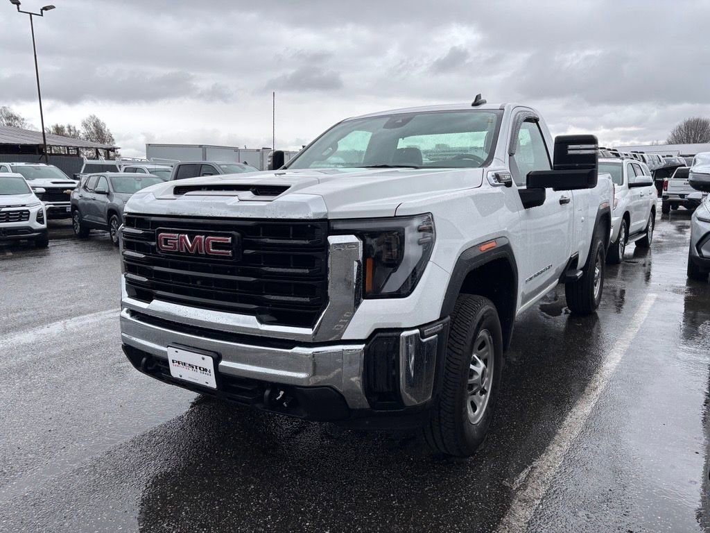 Summit White 2024 GMC Sierra 3500HD Pro Regular Cab LB 4WD Pickup Truck Four-Wheel Drive