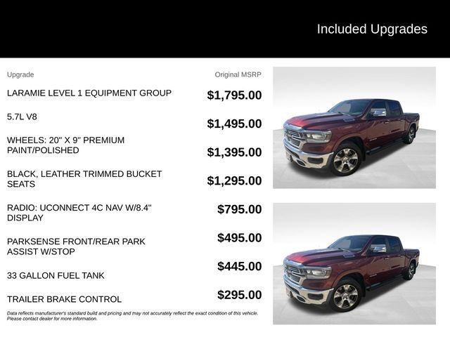 Used 2020 Delmonico Red Pearlcoat Ram Laramie image 5