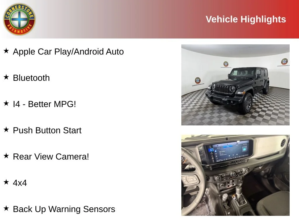 Used 2025 Jeep Wrangler 4-Door Sport S with VIN 1C4PJXDN6SW575875 for sale in Elk River, Minnesota