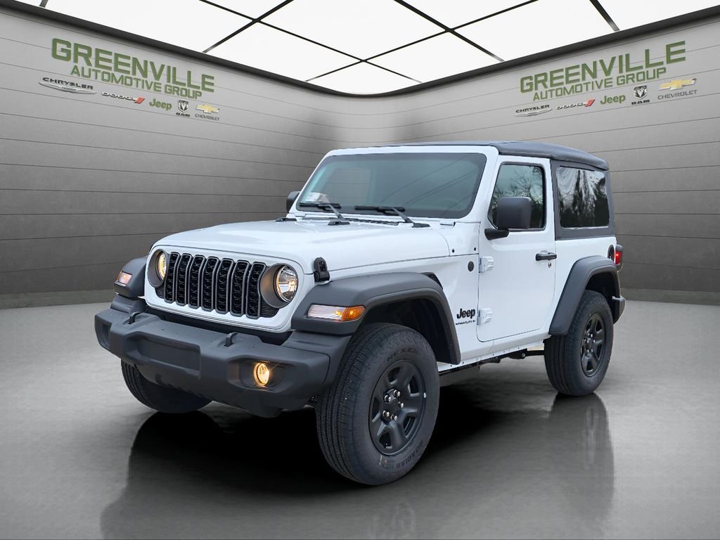 New 2026 Bright White Clear-Coat Exterior Paint Jeep 2DR Sport image 1