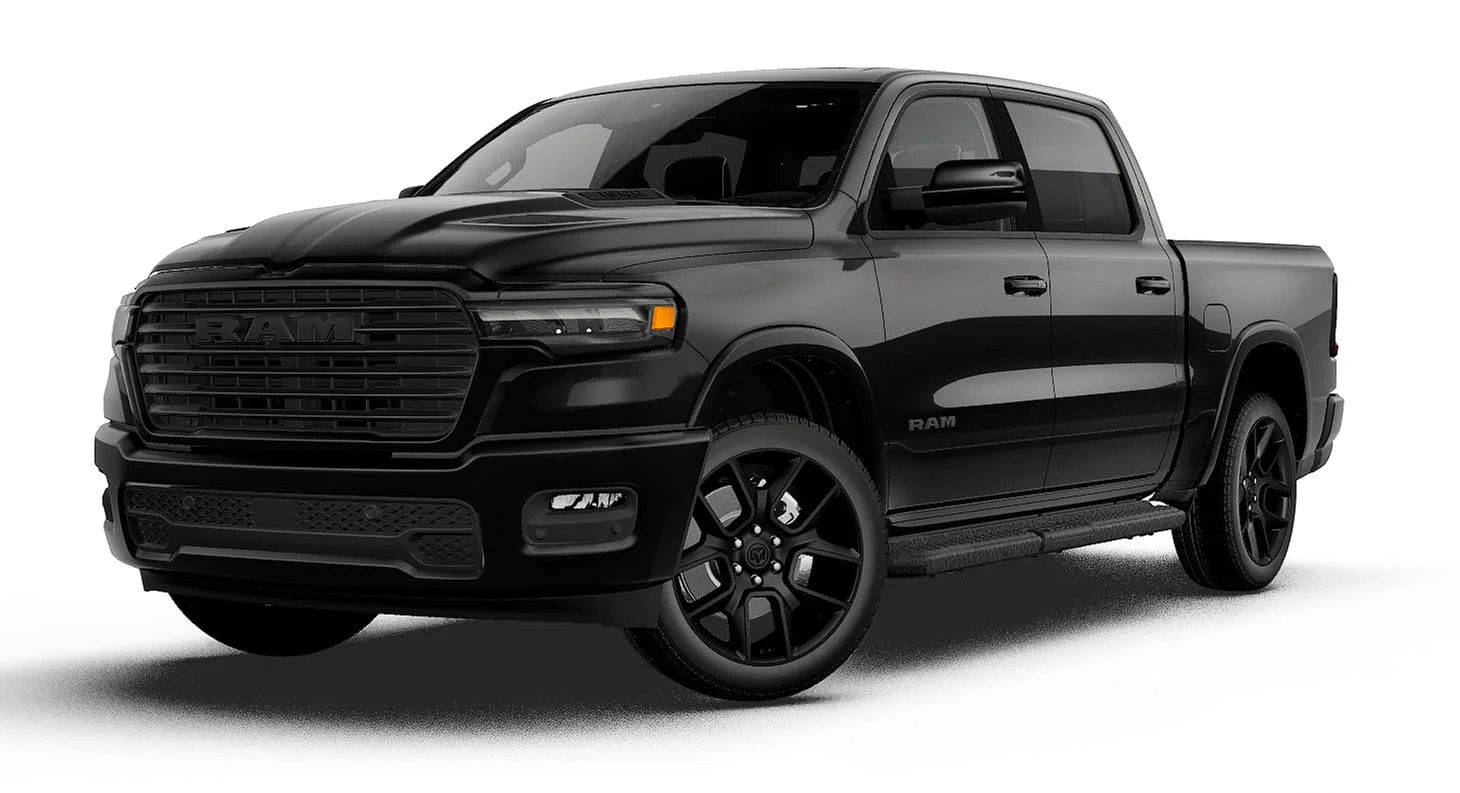 New 2027 Diamond Black Crystal Pearl-Coat Exterior Paint RAM Laramie image 13