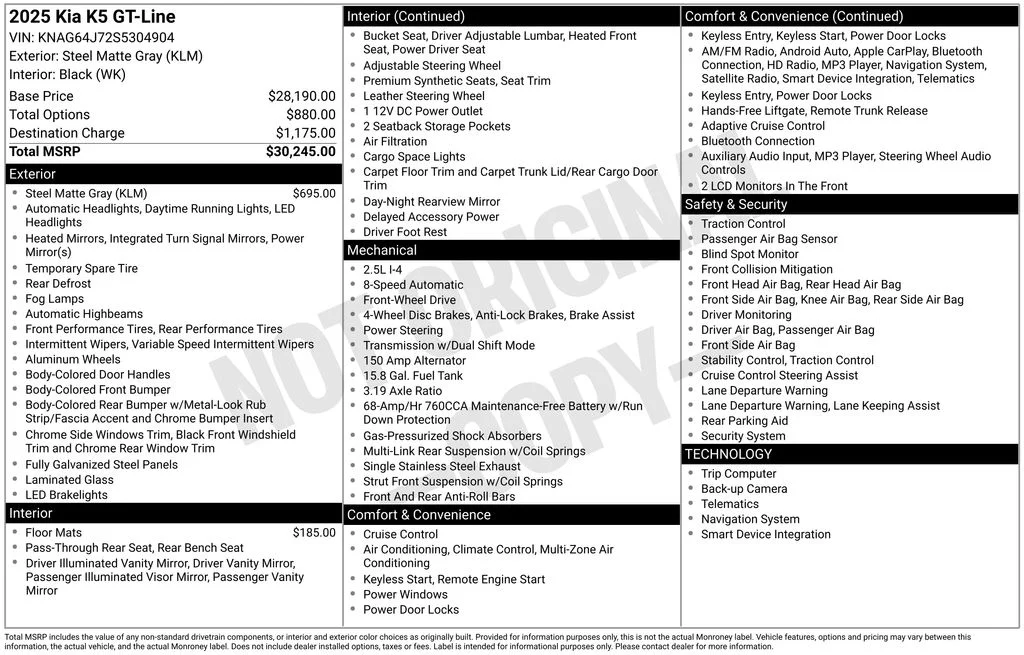 Used 2025 Gray Kia GT-Line image 6