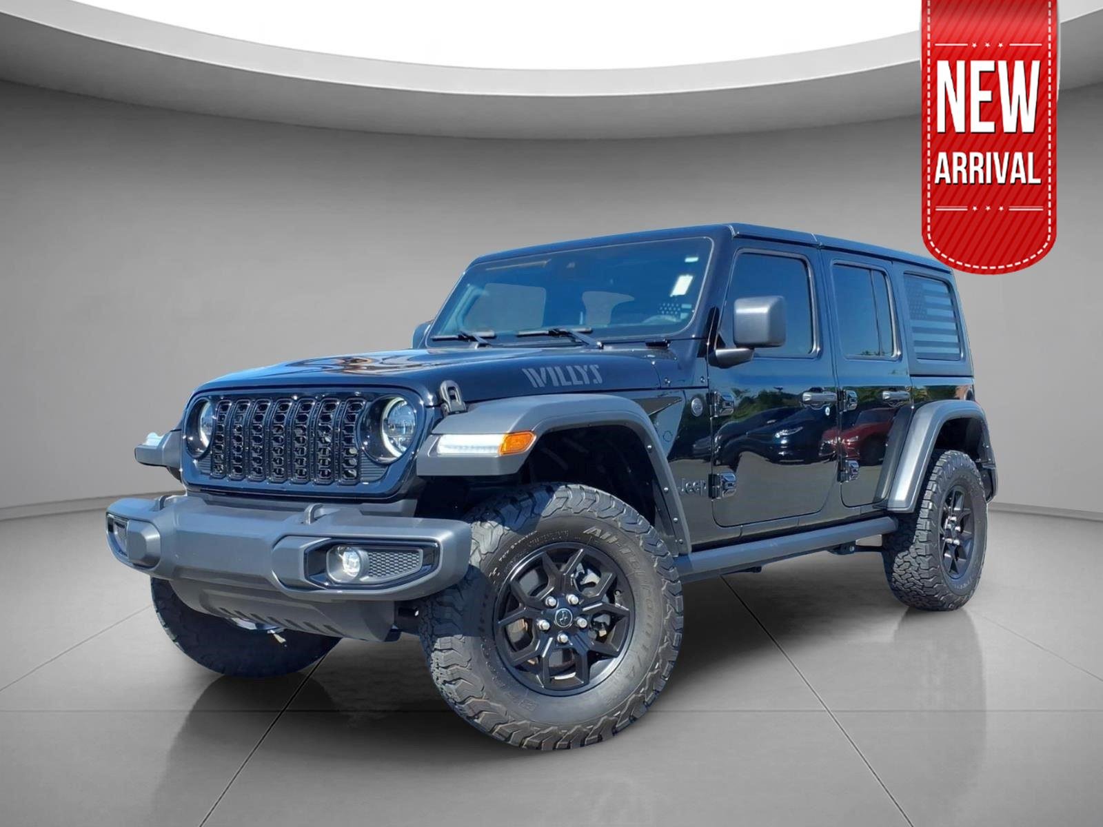 Used 2024 Black Clearcoat Jeep Willys image 1