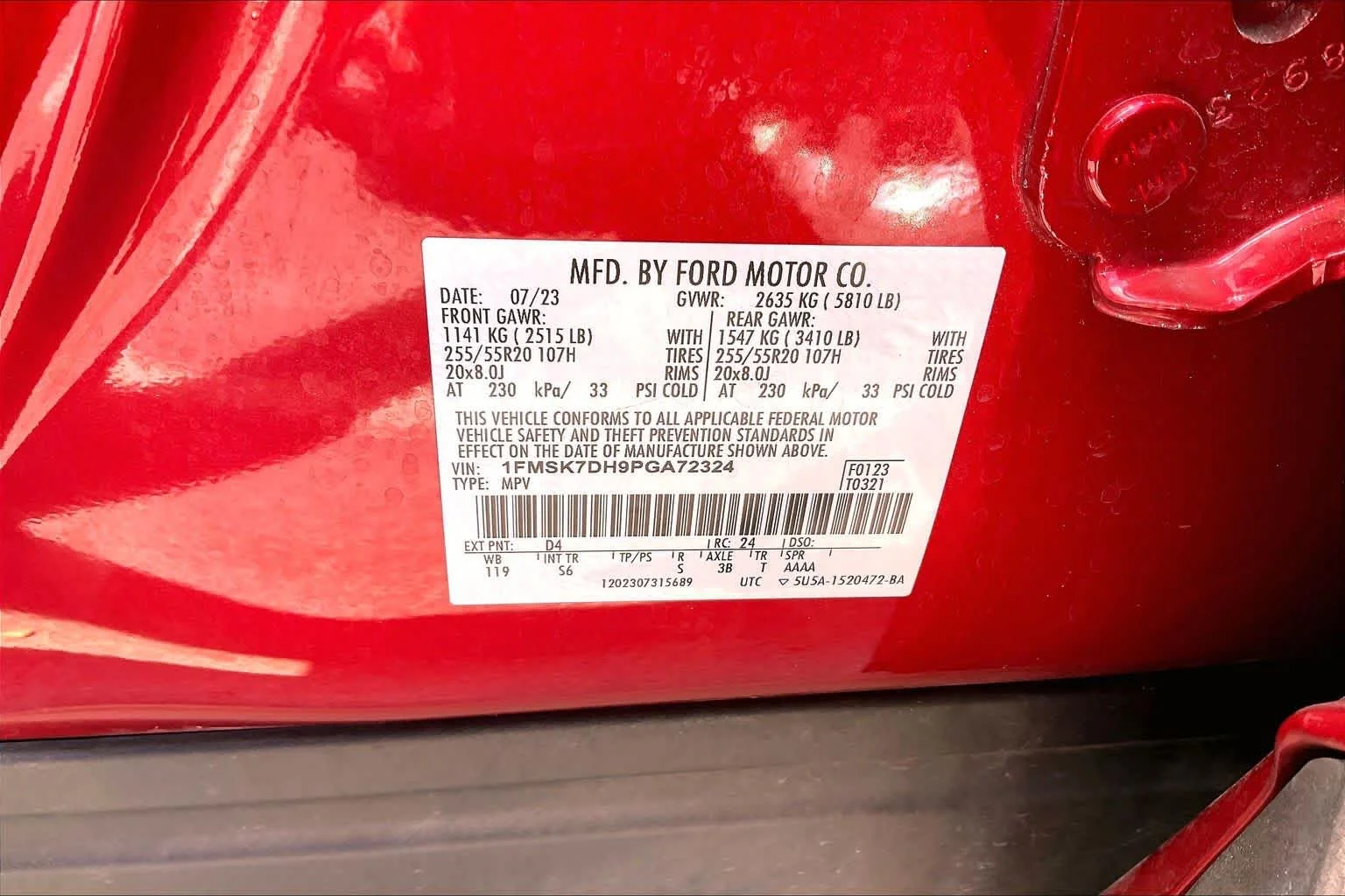 Used 2023 Rapid Red Metallic Tinted Clearcoat Ford XLT image 60