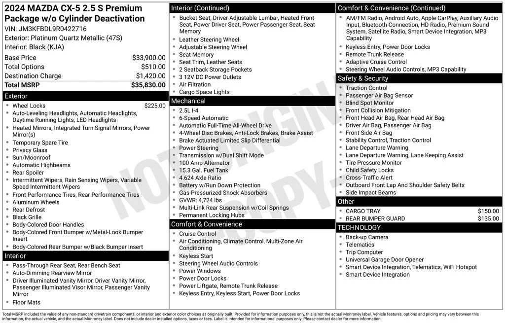 Used 2024 Silver Mazda 2.5 S Premium Package image 6