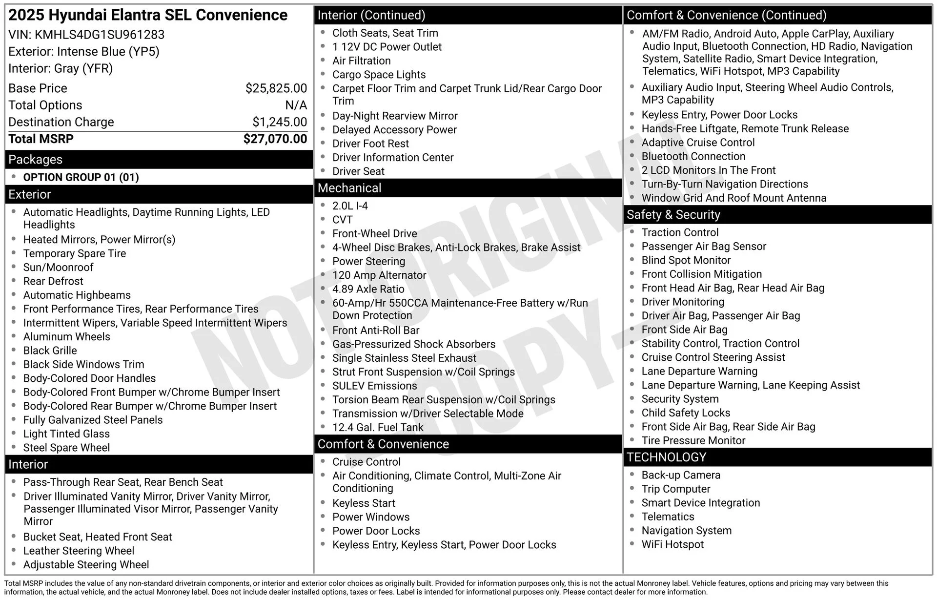 Used 2025 Blue Hyundai SEL Convenience image 44