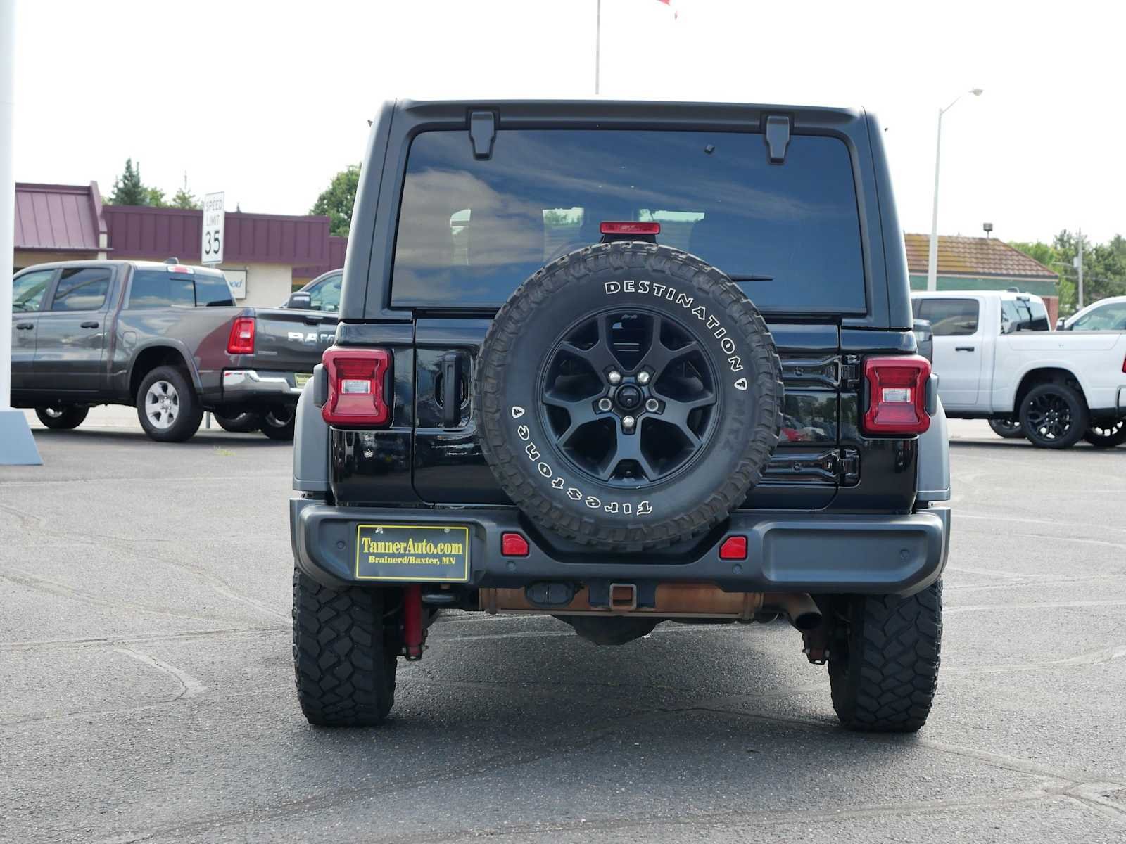 Used 2021 Black Clearcoat Jeep Unlimited Willys image 6