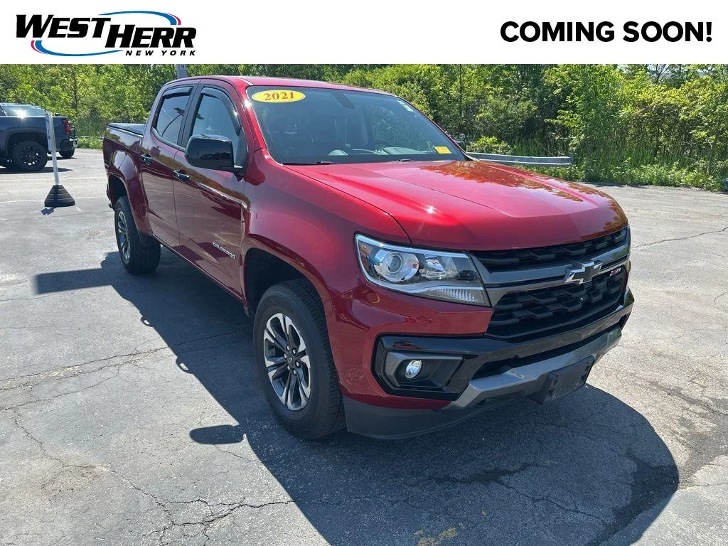 Used 2021 Cherry Red Chevrolet Z71 image 1