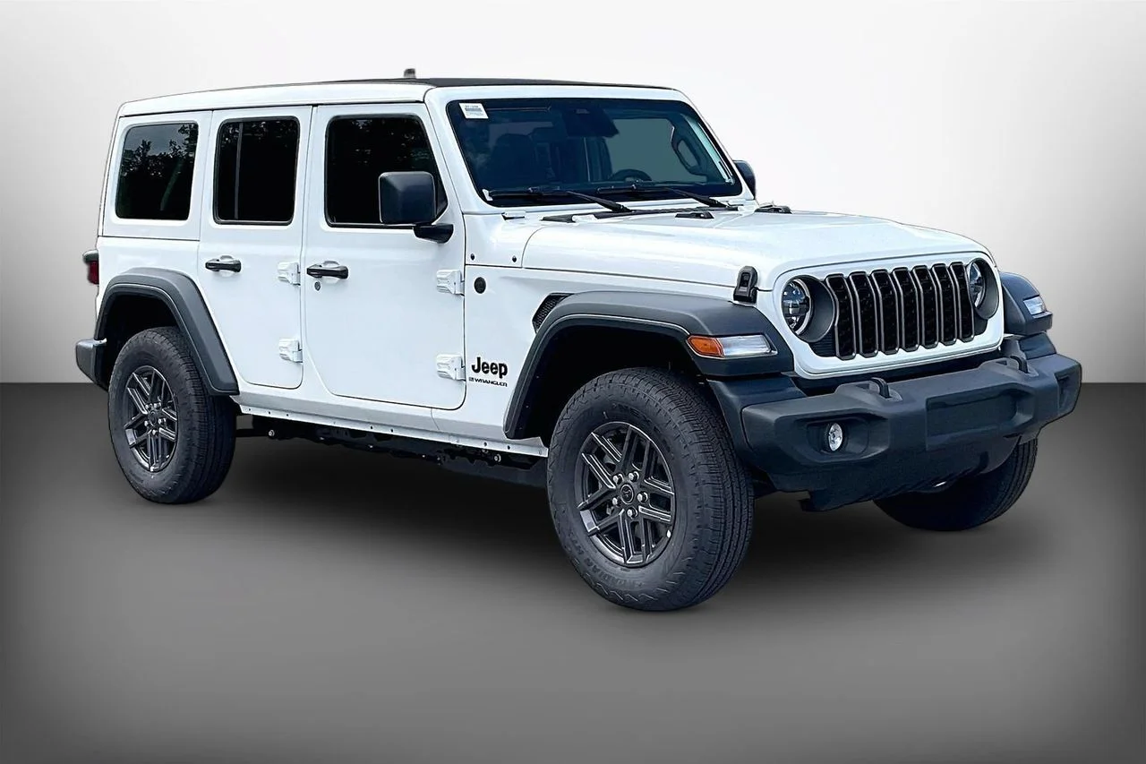 New 2026 Bright White Clear-Coat Exterior Paint Jeep Sport S image 1