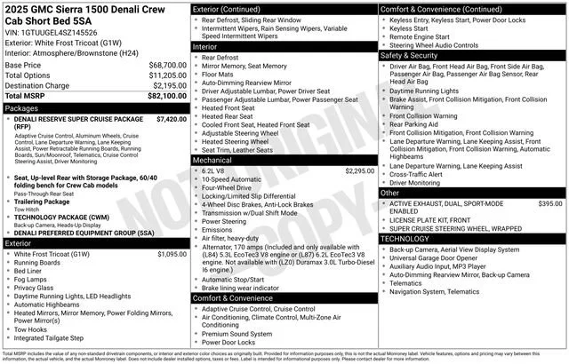 Used 2025 White Frost Tricoat GMC Denali image 5