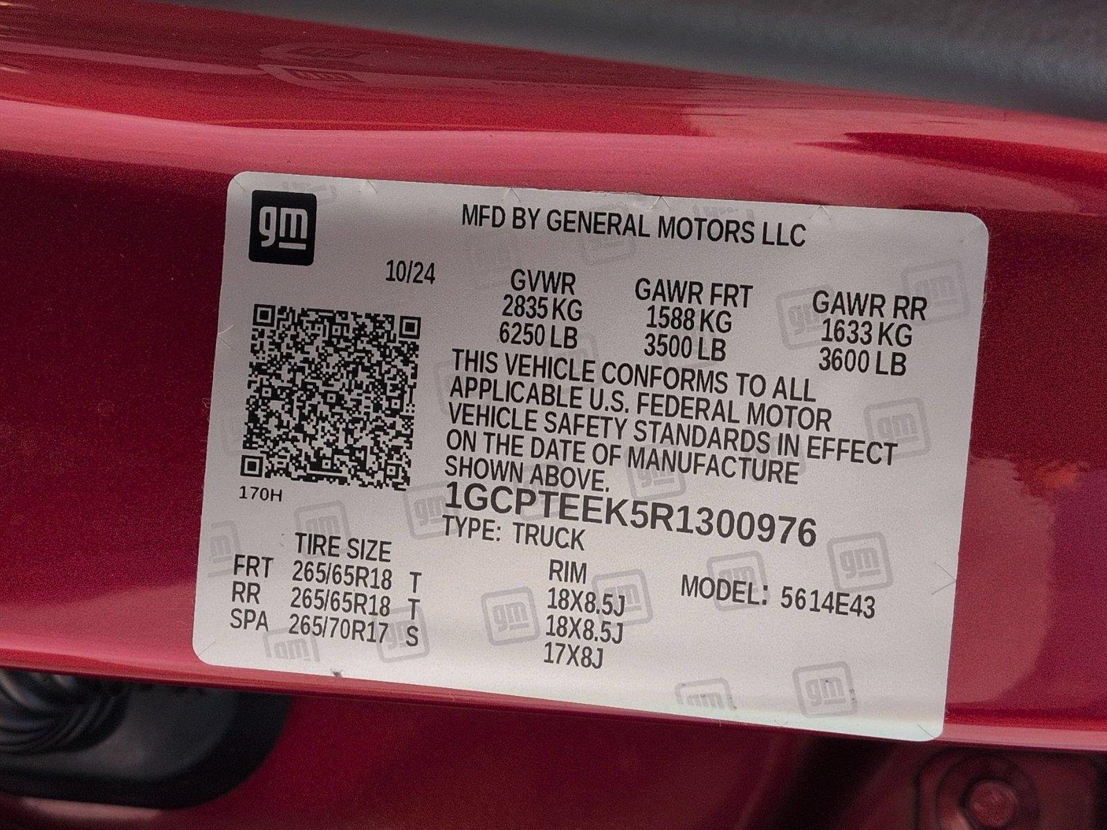 Used 2024 Radiant Red Tintcoat Chevrolet 4WD Trail Boss image 38