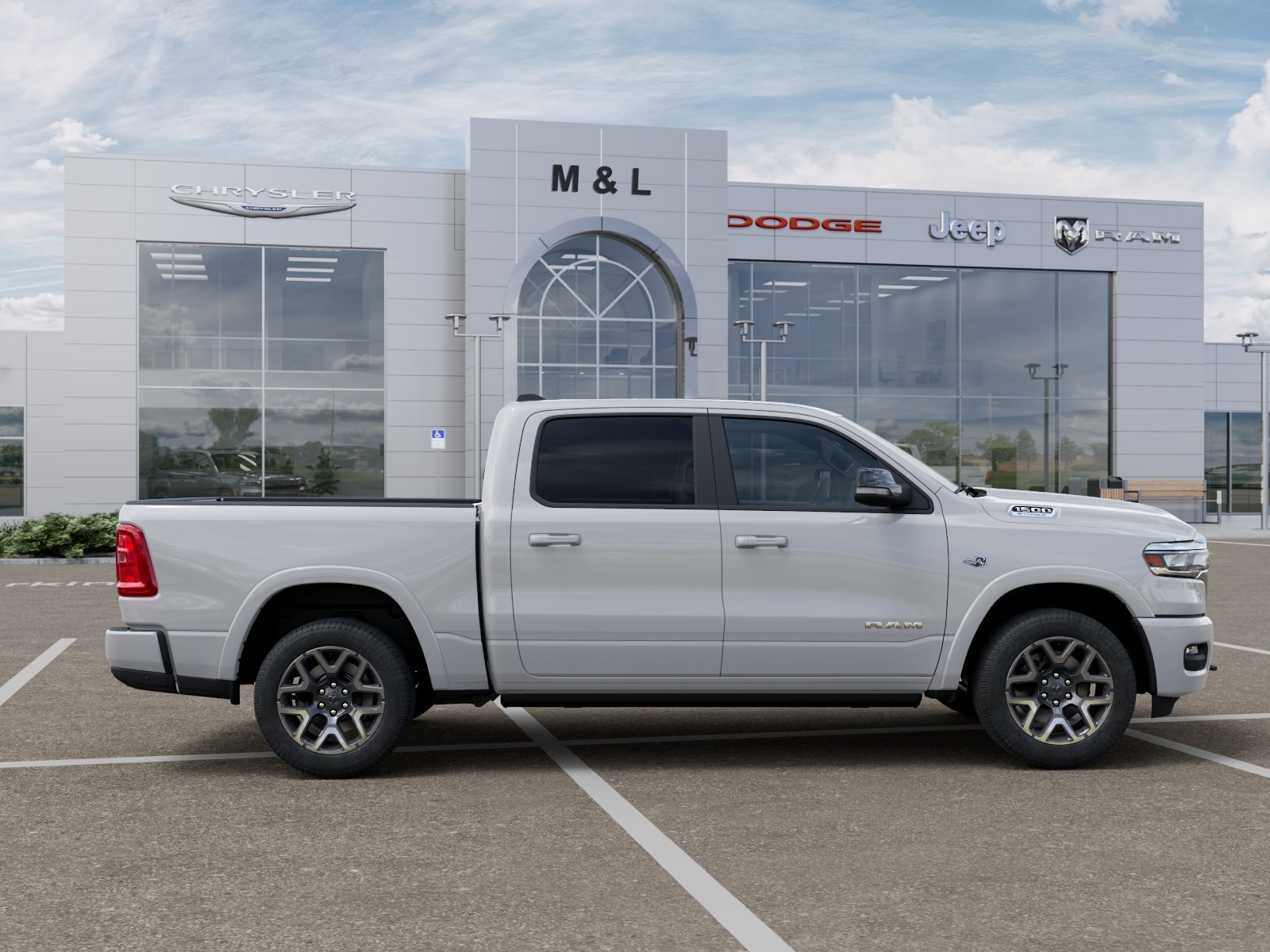New 2026 Bright White Clear-Coat Exterior Paint RAM Laramie image 47