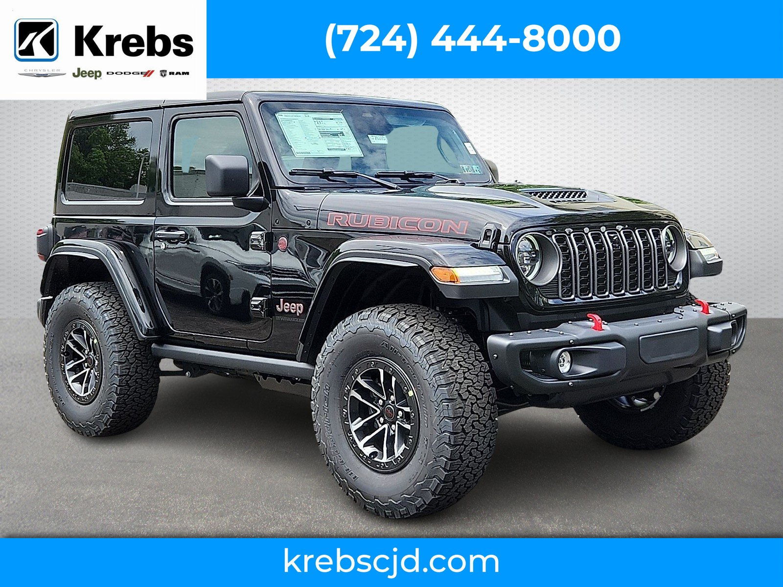 New 2026 Black Clear-Coat Exterior Paint Jeep Rubicon X image 1
