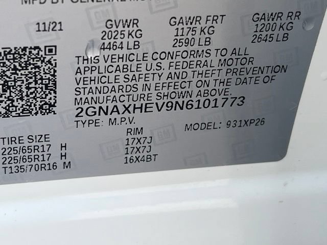 Used 2022 SUMMIT WHITE Chevrolet LS image 14