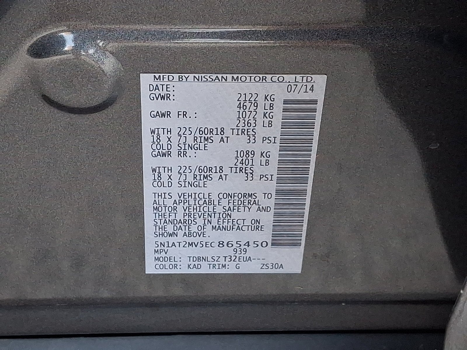 Used 2014 Gun Metallic Nissan SL image 26