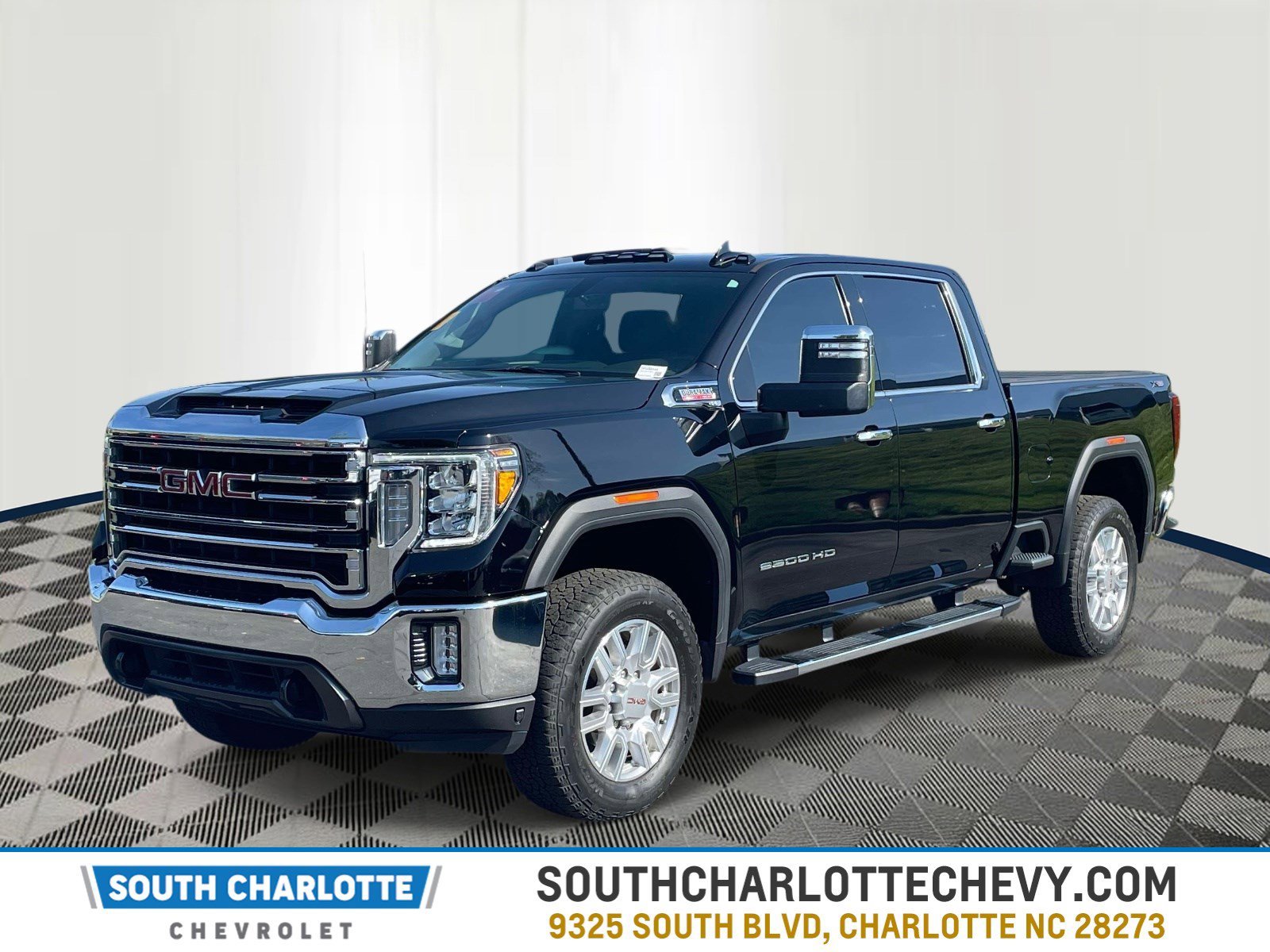 Onyx Black 2023 GMC Sierra 2500HD SLT Crew Cab 4WD Pickup Truck Four-Wheel Drive