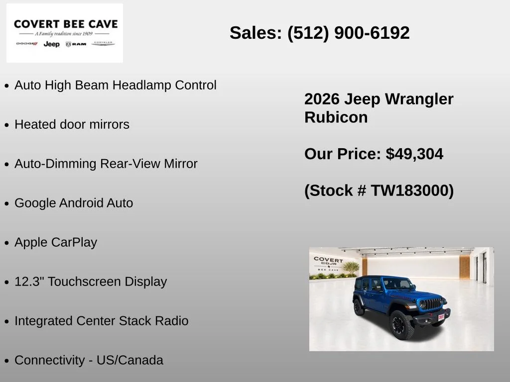 New 2026 Hydro Blue Pearl-Coat Exterior Paint Jeep Rubicon image 31
