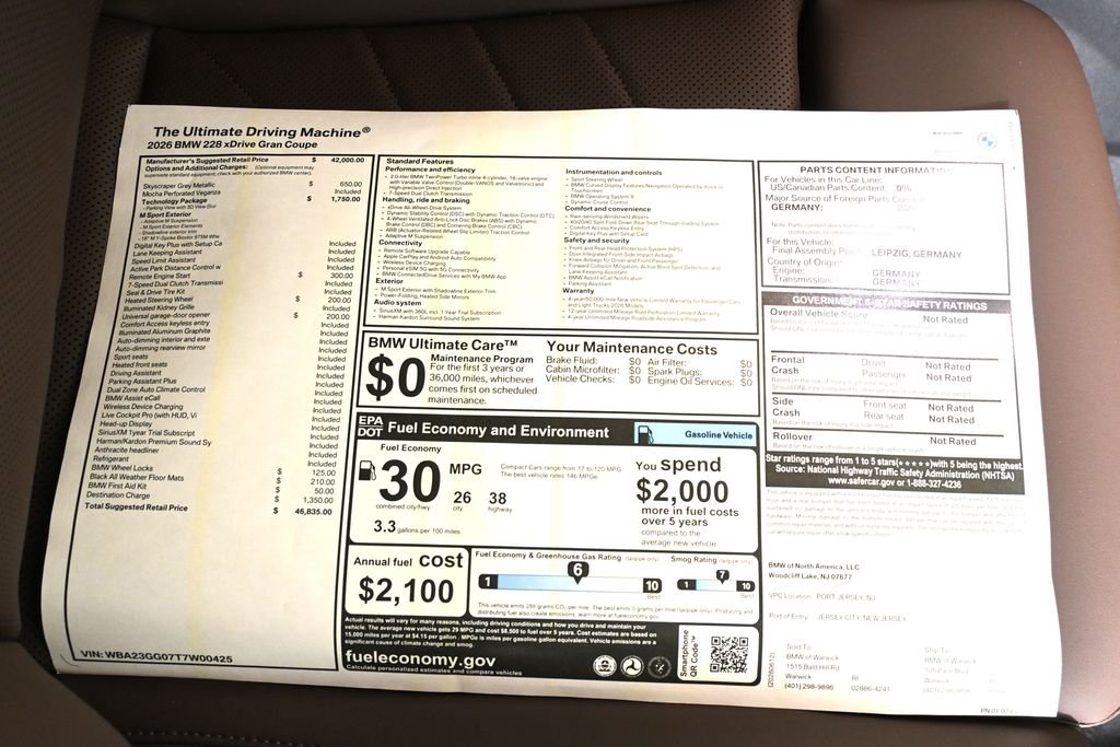 Used 2026 Gray Metallic BMW 228 Gran Coupe image 34