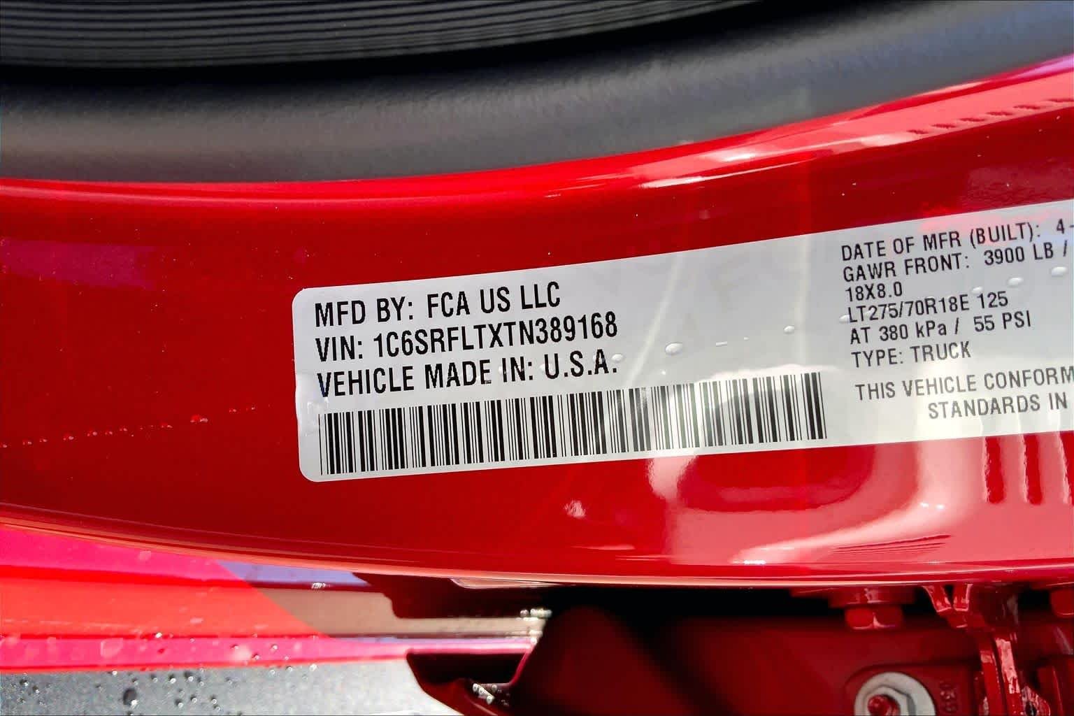 New 2026 Molten Red Pearl-Coat Exterior Paint RAM Rebel image 18