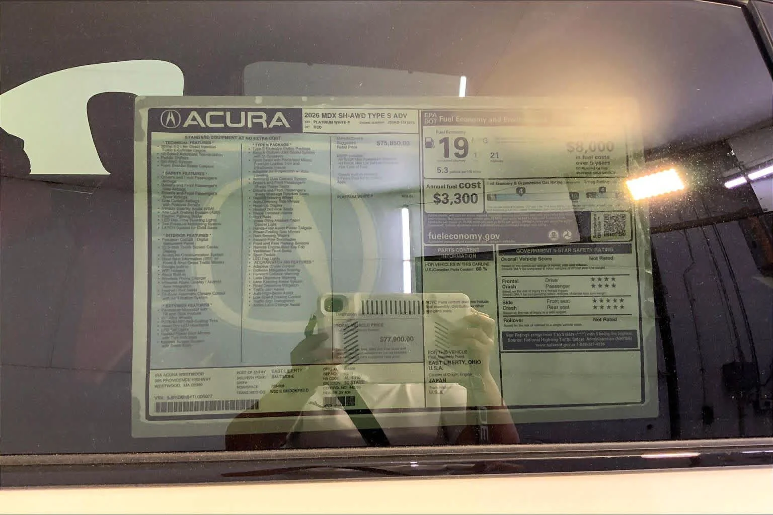 New 2026 Platinum White Pearl Acura Type S With Advance Package image 19