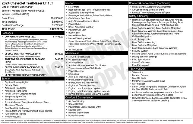 Used 2024 Mosaic Black Metallic Chevrolet LT image 3