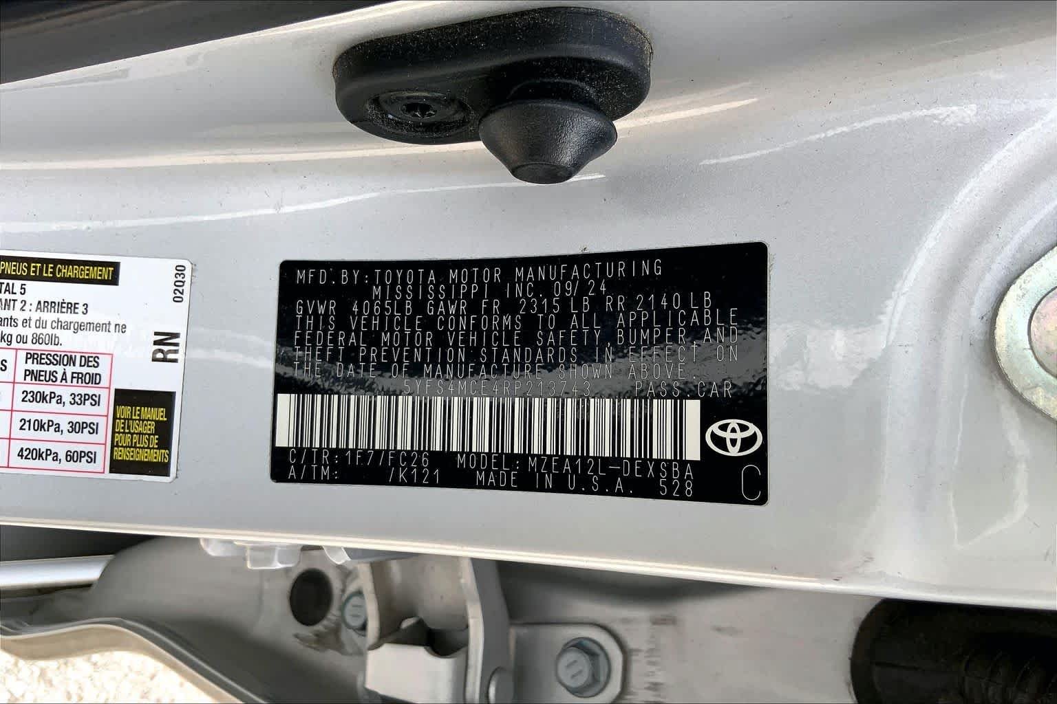 Used 2024 Classic Silver Metallic Toyota SE image 36