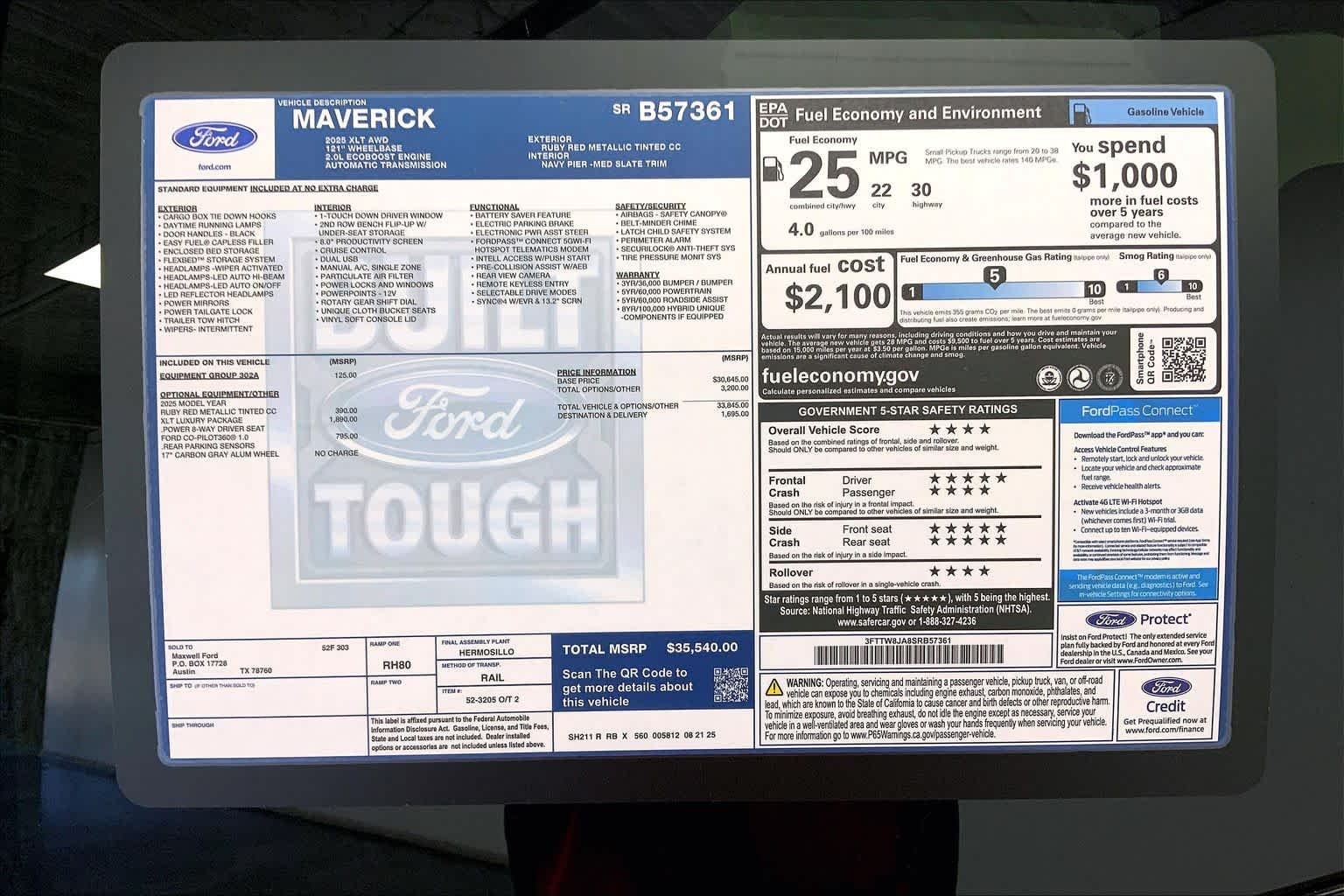 2025 Ford Maverick XLT - Photo 21