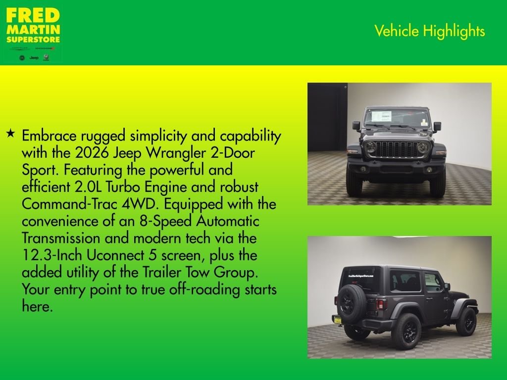 New 2026 Granite Crystal Metallic Clear-Coat Exterior Paint Jeep Sport image 8