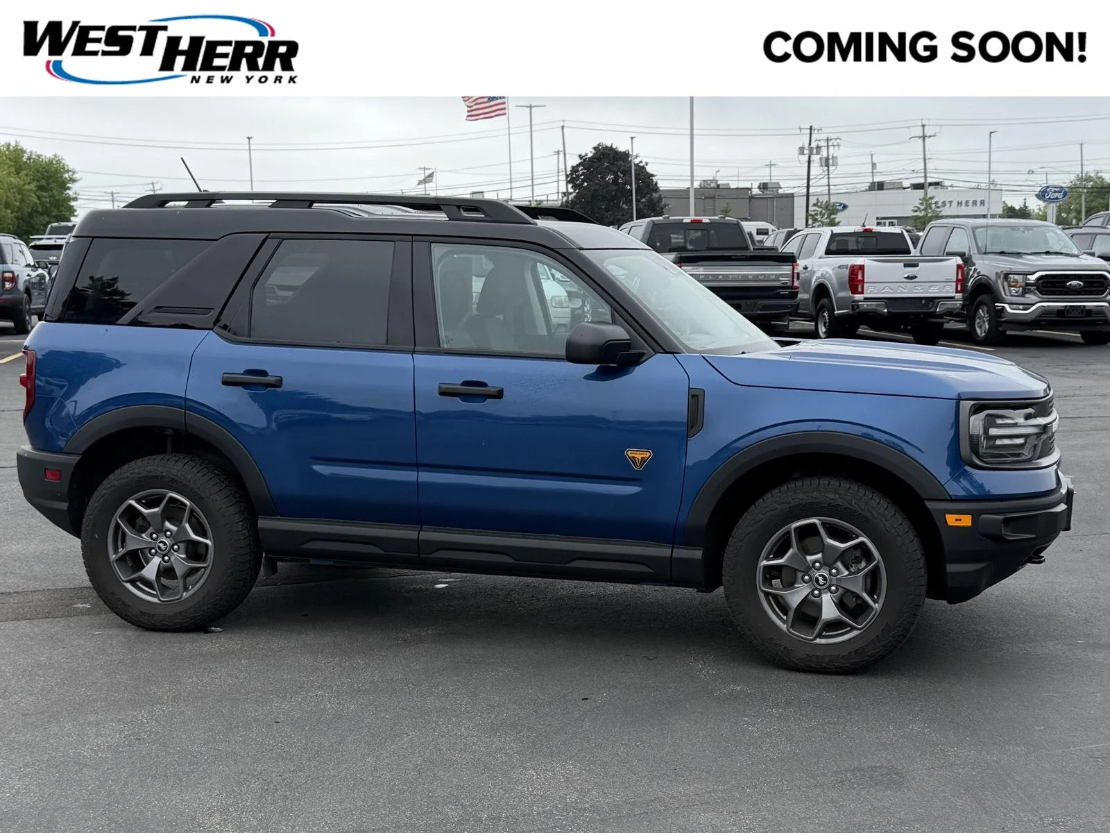 Used 2024 Atlas Blue Ford Badlands image 1