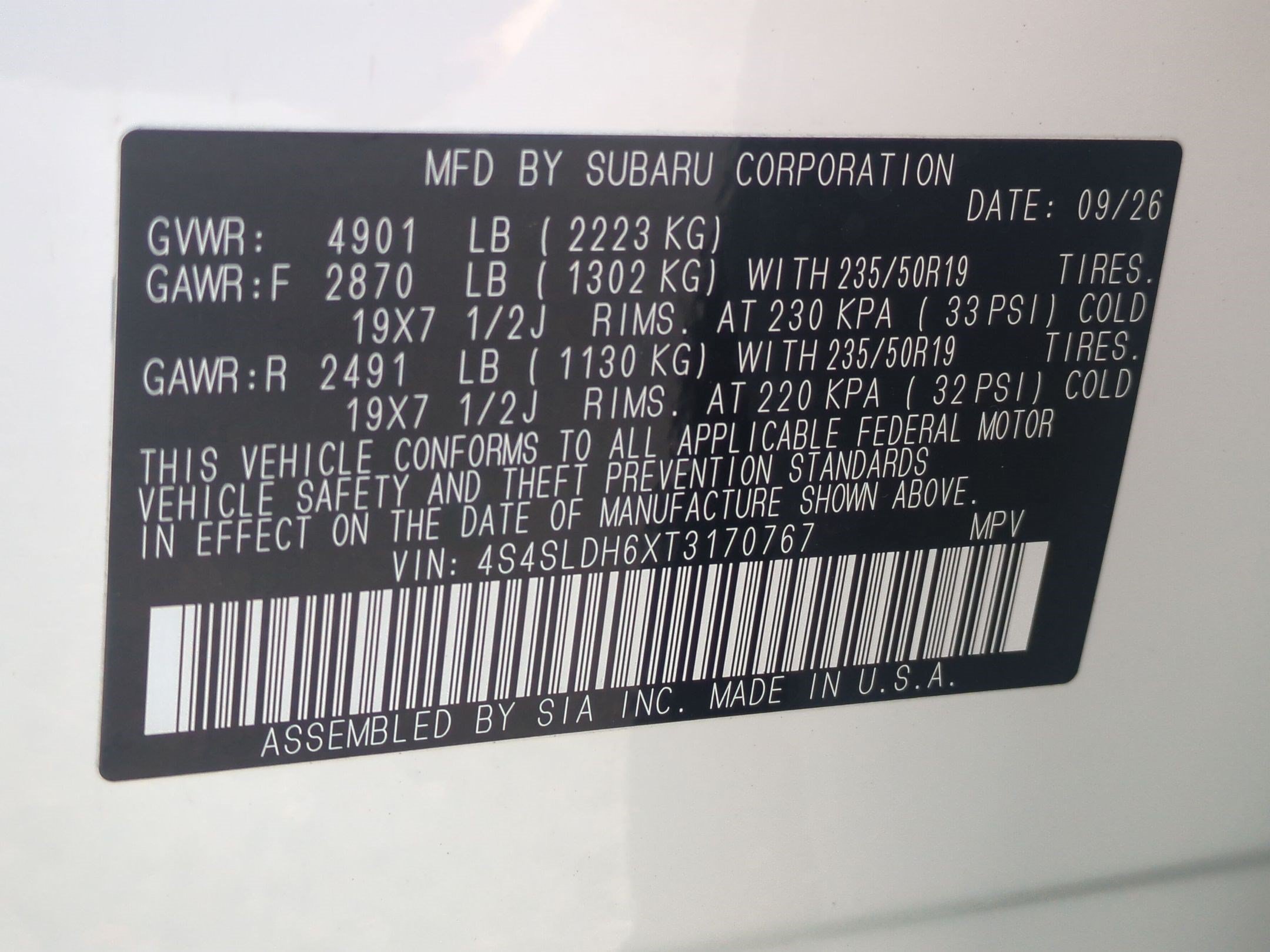 New 2026 CRYSTAL WHITE PEARL Subaru Sport Onyx Edition image 17