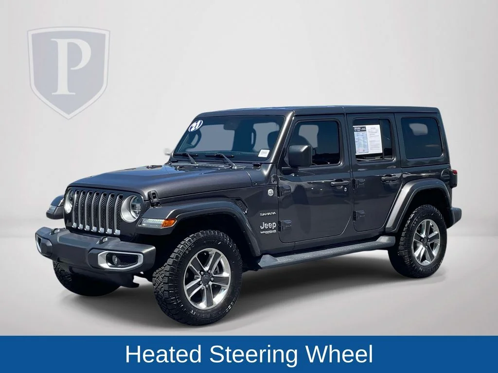 Used 2021 Gray Jeep Unlimited Sahara image 4