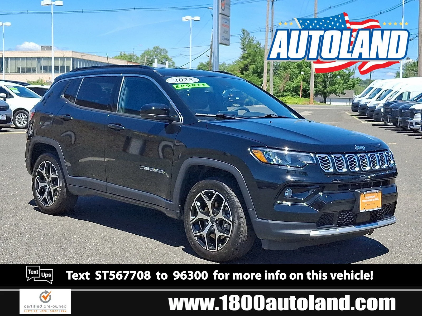 Certified Used 2025 Diamond Black Crystal Pearlcoat Jeep Limited image 1