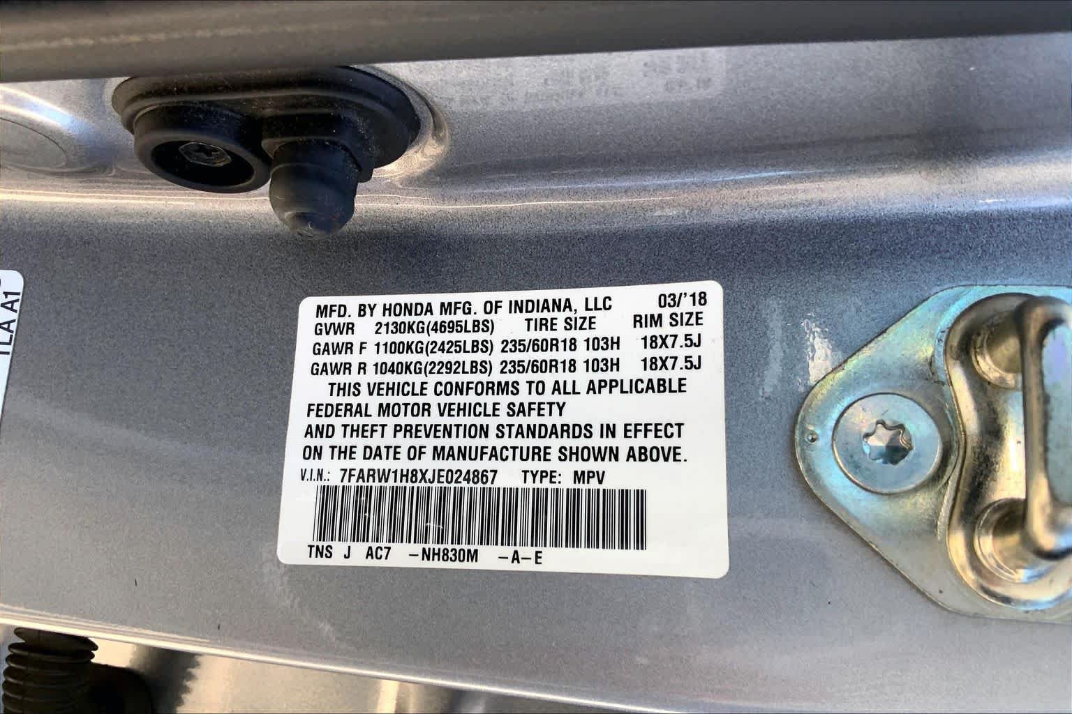 Used 2018 Lunar Silver Metallic Honda EX-L image 32